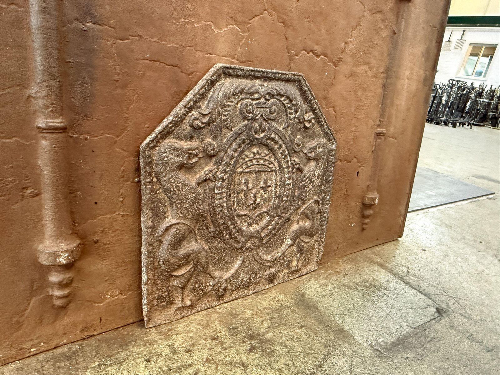 photo furniture French Louis XIV Period 'Arms Of France' Fireback / Backsplash, 17th Century