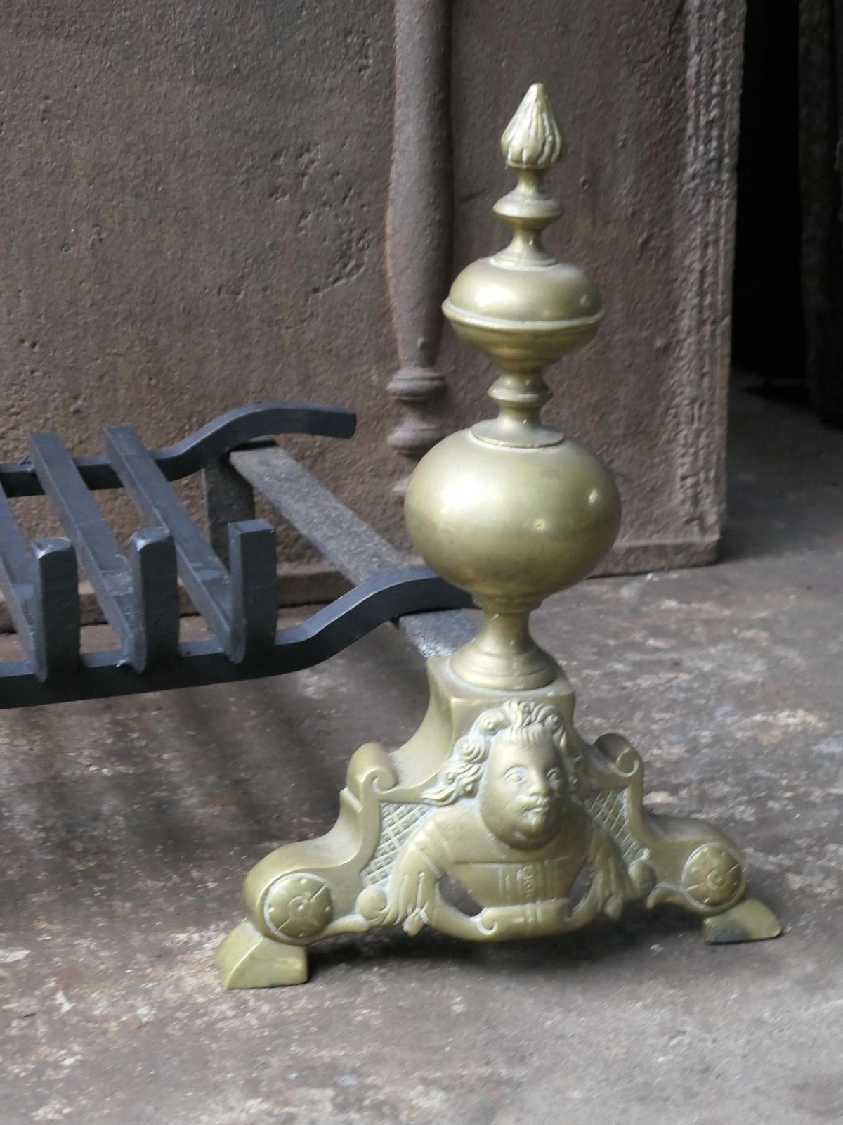 French Louis XIV Style Fire Grate, Fireplace Grate photo 466.0