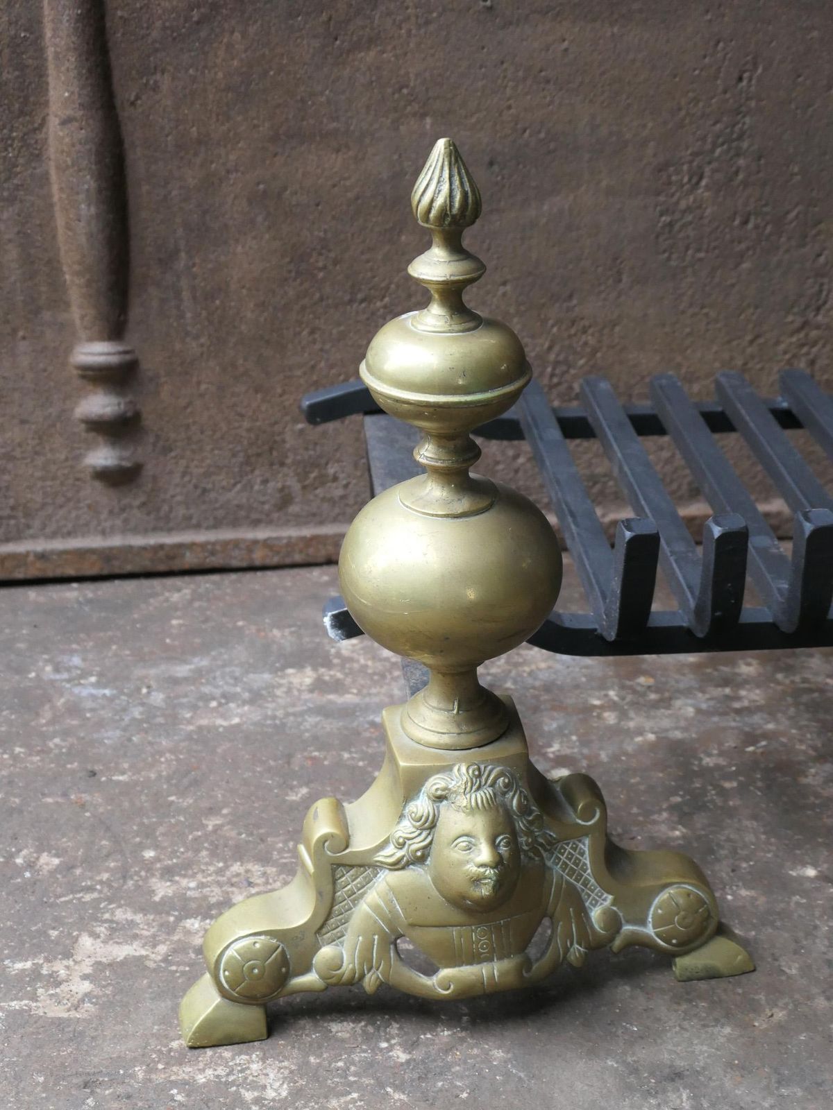 photo vinterior French Louis XIV Style Fire Grate, Fireplace Grate