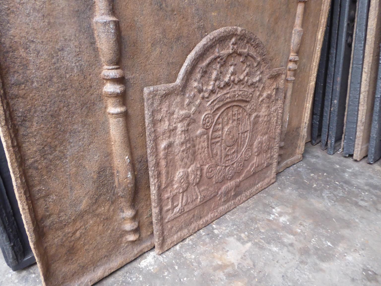 17th 18th Century 'Arms Of Loraine' Fireback / Backsplash photo vintage