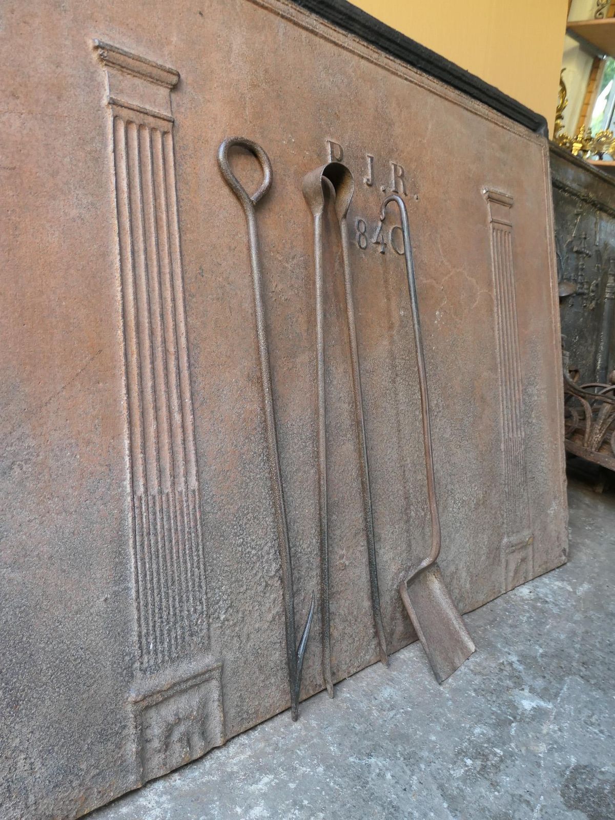 Rustic French Neoclassical Fireplace Tools, 18th 19th Century photo buy