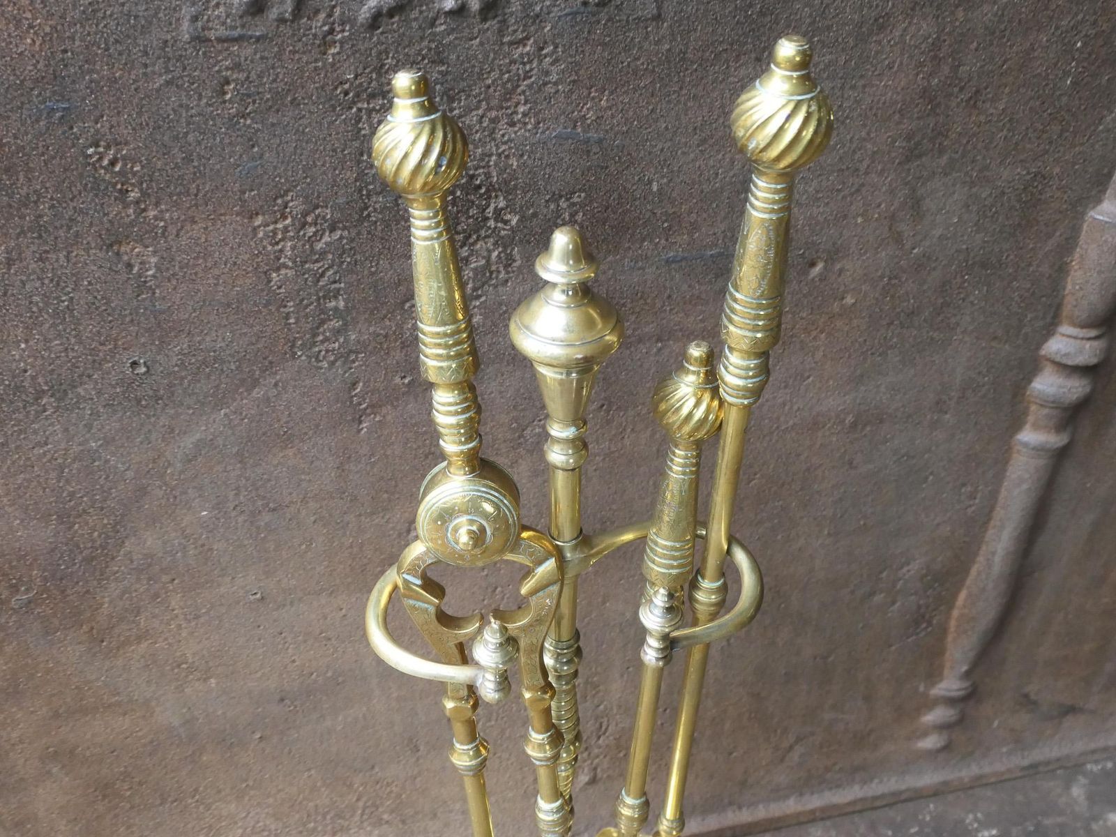 photo furniture 19th 20th Century French Art Nouveau Fireplace Tools Or Fire Tools
