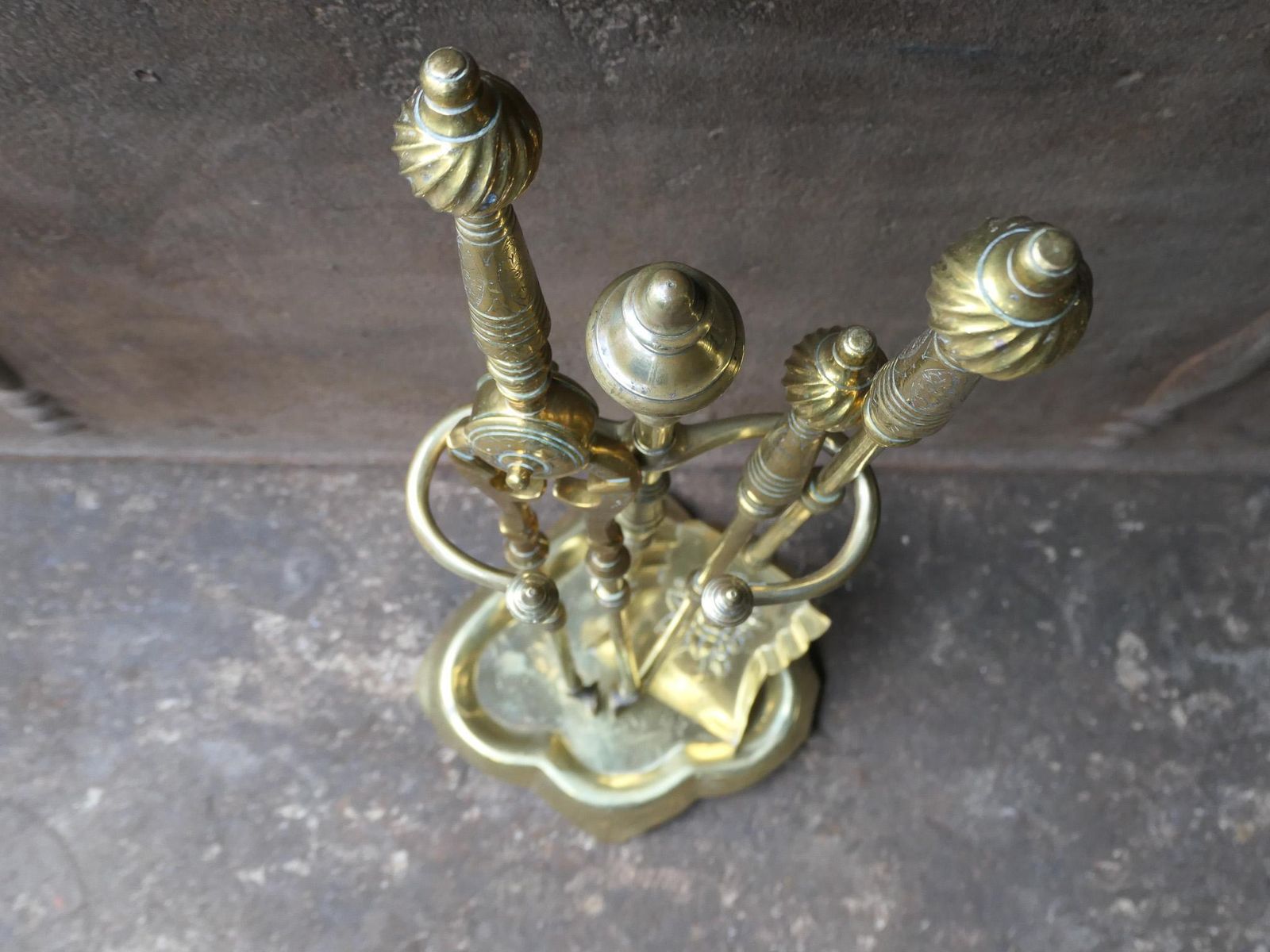 Home Fixtures 19th 20th Century French Art Nouveau Fireplace Tools Or Fire Tools photo
