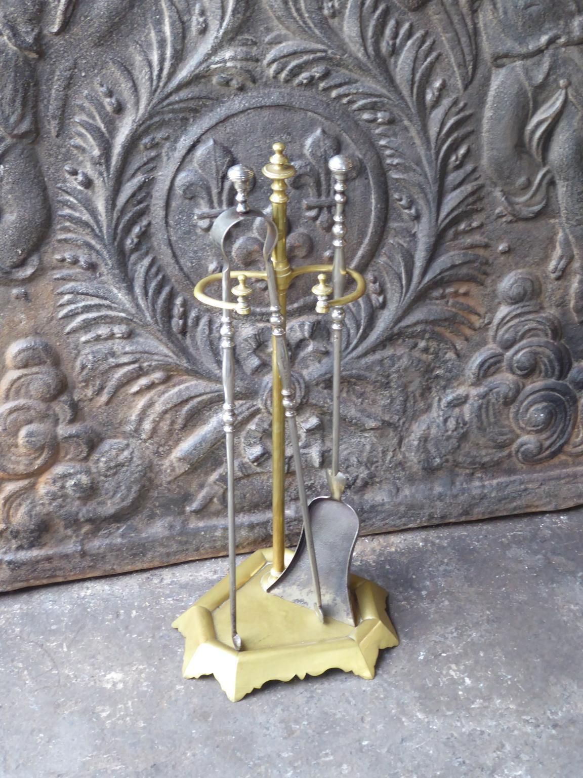 Antique French 'Grandy Fils' Fireplace Tools Or Fire Tools photo 508.0