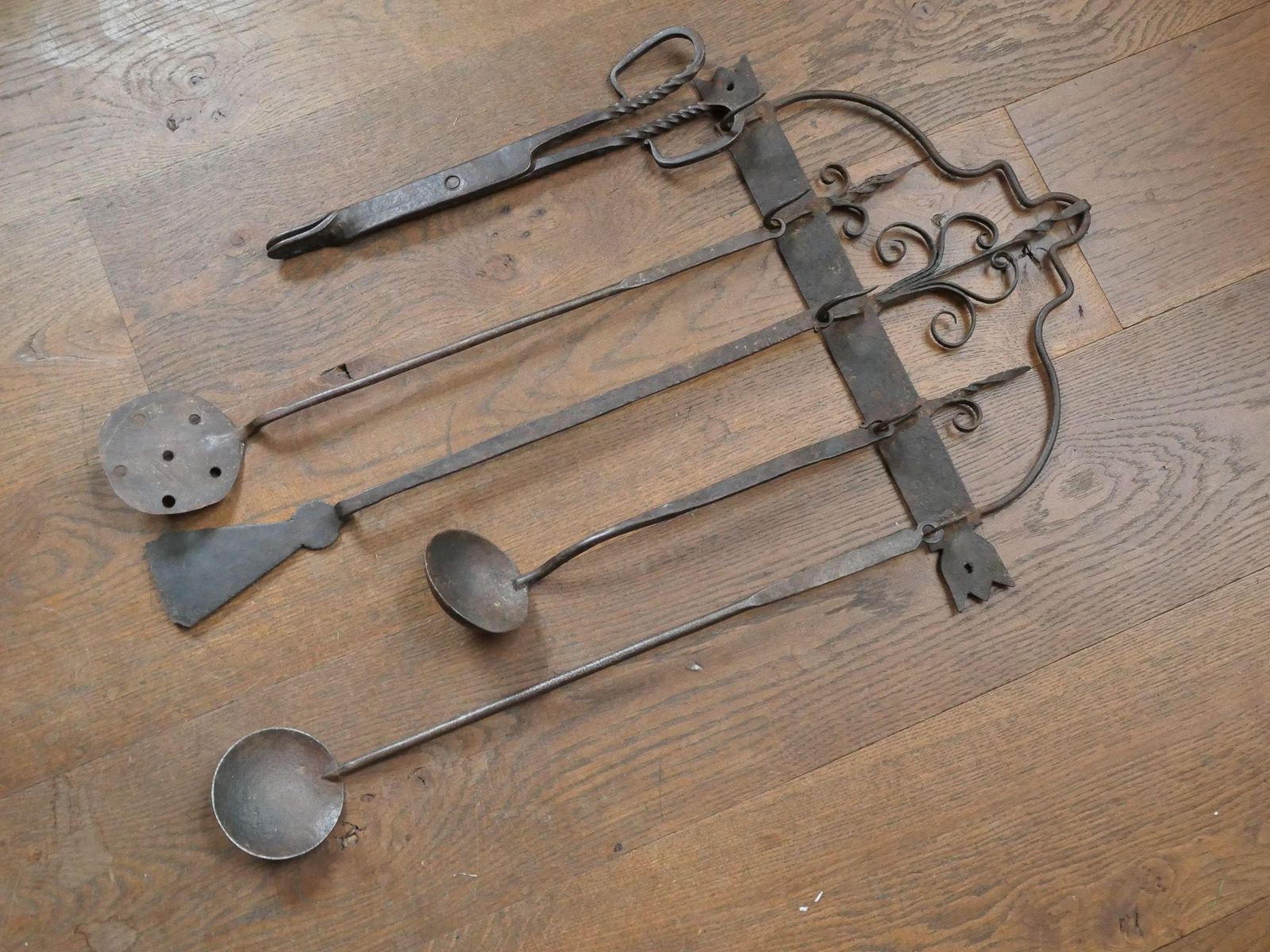 photo for sale Dutch Fireplace Tools Or Fire Tools, Early 19th Century