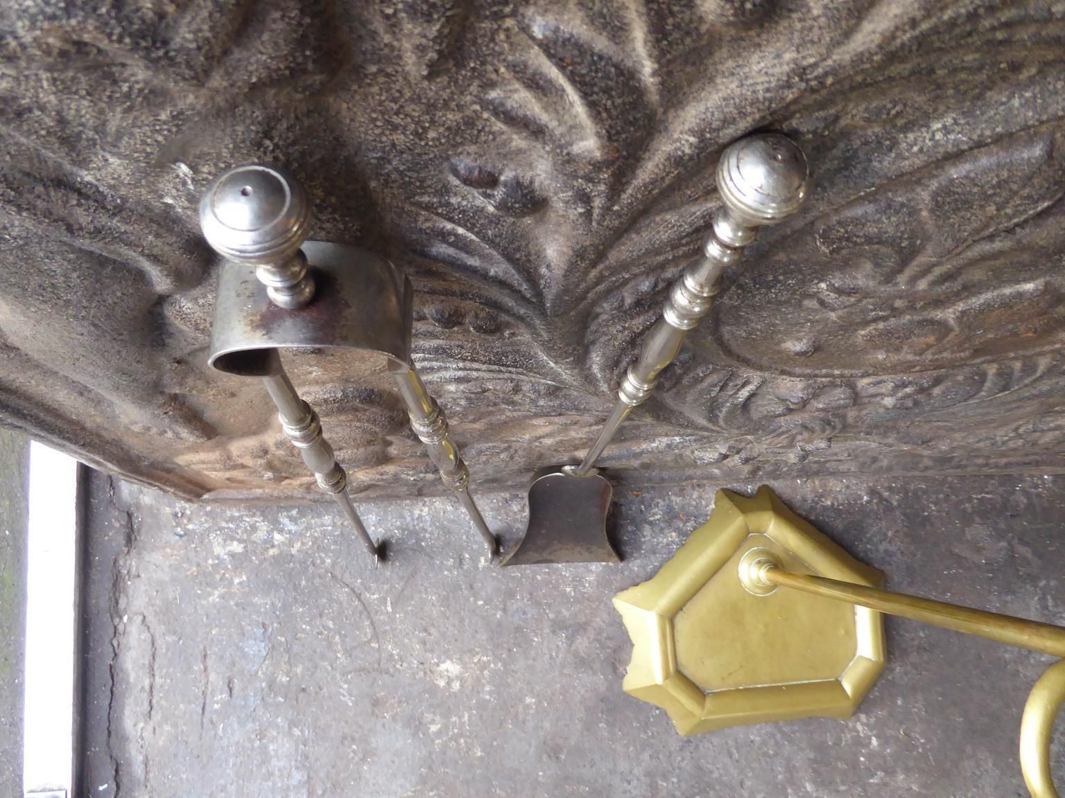 photo furniture Antique French 'Grandy Fils' Fireplace Tools Or Fire Tools