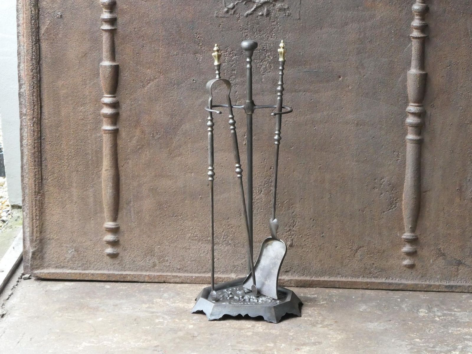 Antique French 'Grandy Fils' Fireplace Tools Or Fire Tools, 19th Century photo Home Fixtures
