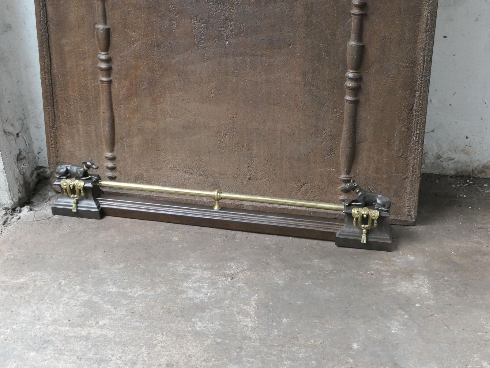 Antique French Napoleon III Period Fireplace Fender, 19th Century photo vinterior