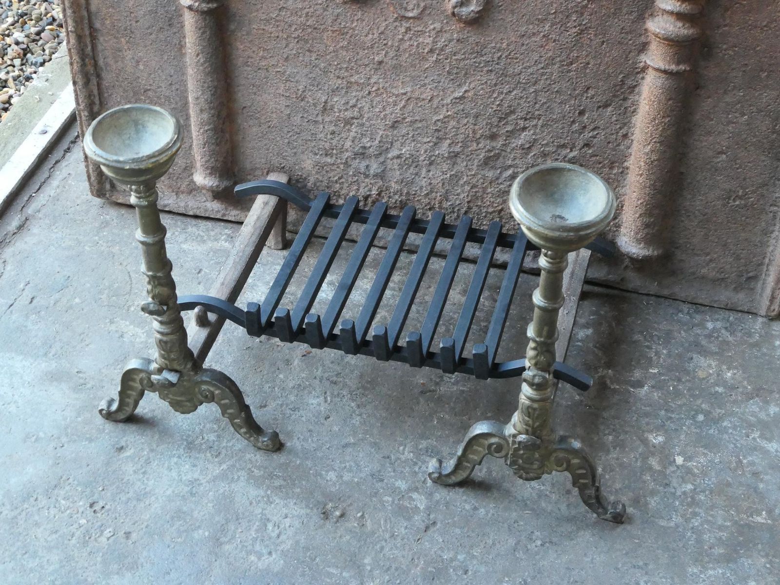 French Napoleon III Style Fire Grate, Fireplace Grate photo vinterior