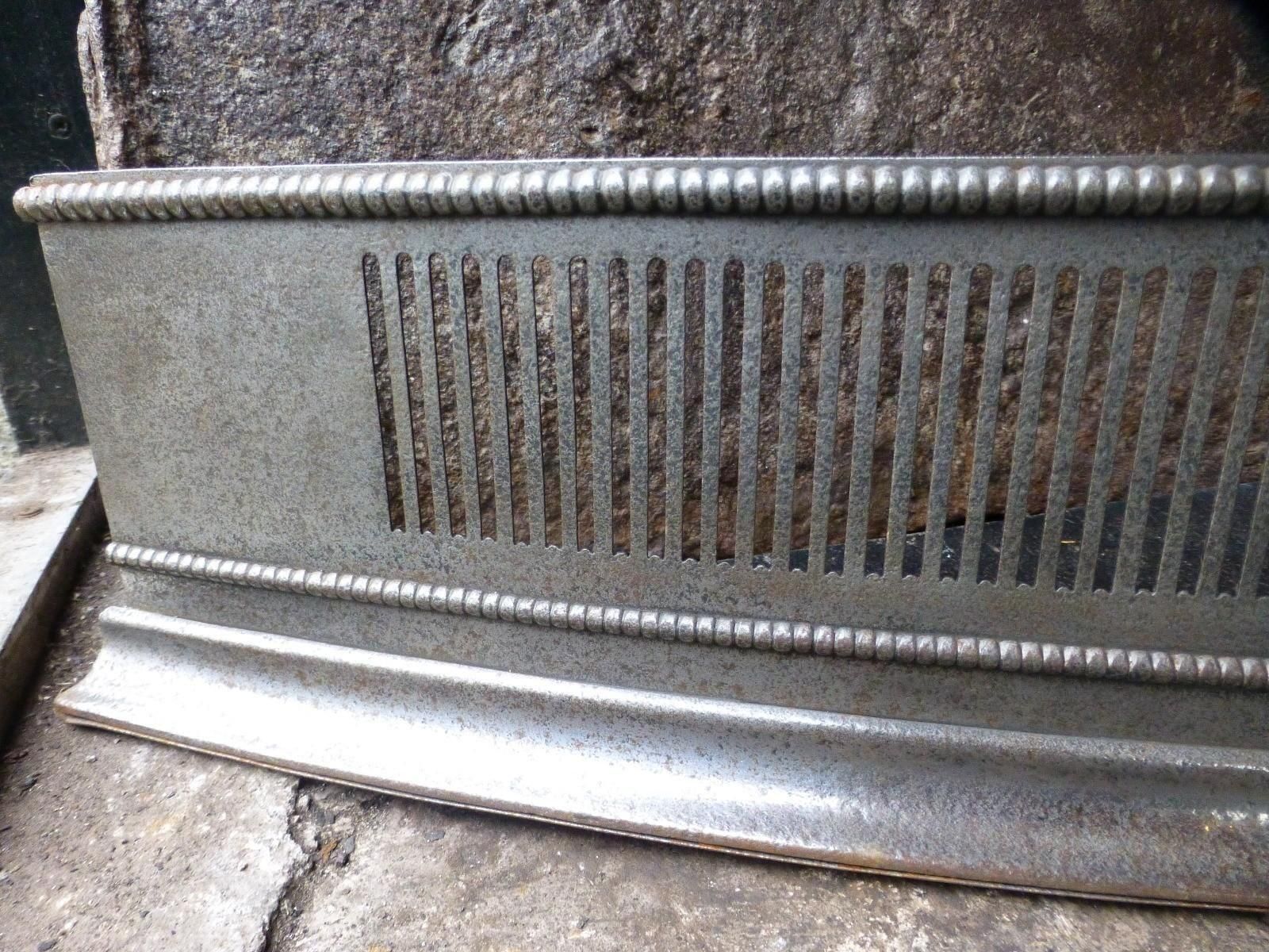 Large 19th C. English Polished Steel Neoclassical Period Fender photo buy