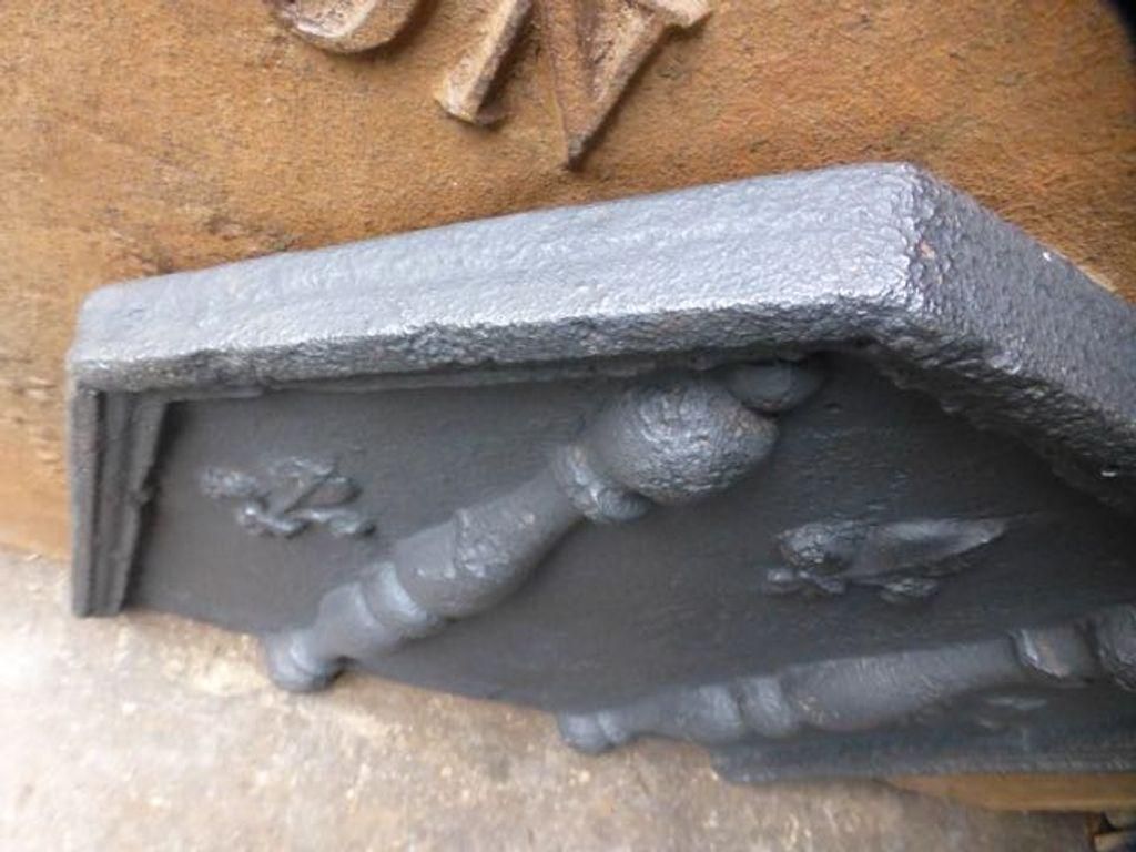 18th Century French Fireback / Backsplash With Pillars And Fleur De Lys photo for sale