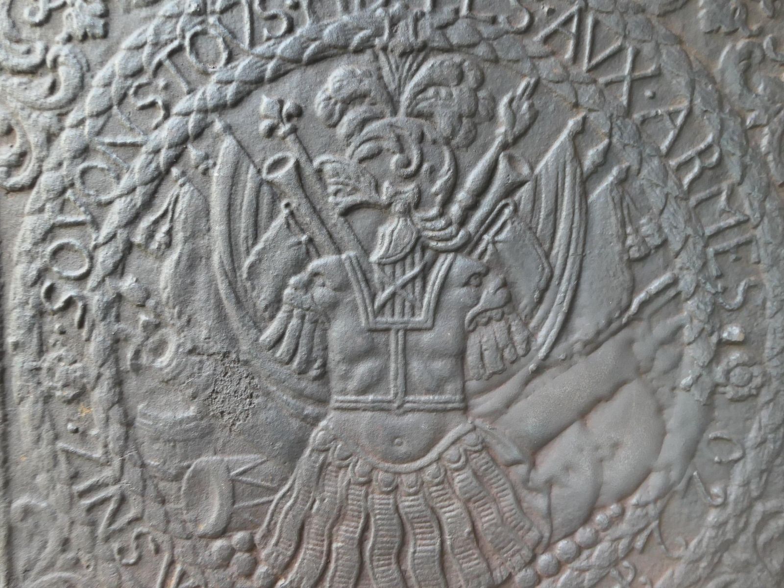 German 'Coat Of Arms' Fireback / Backsplash. Louis XIV Style, 20th Century. photo vinterior