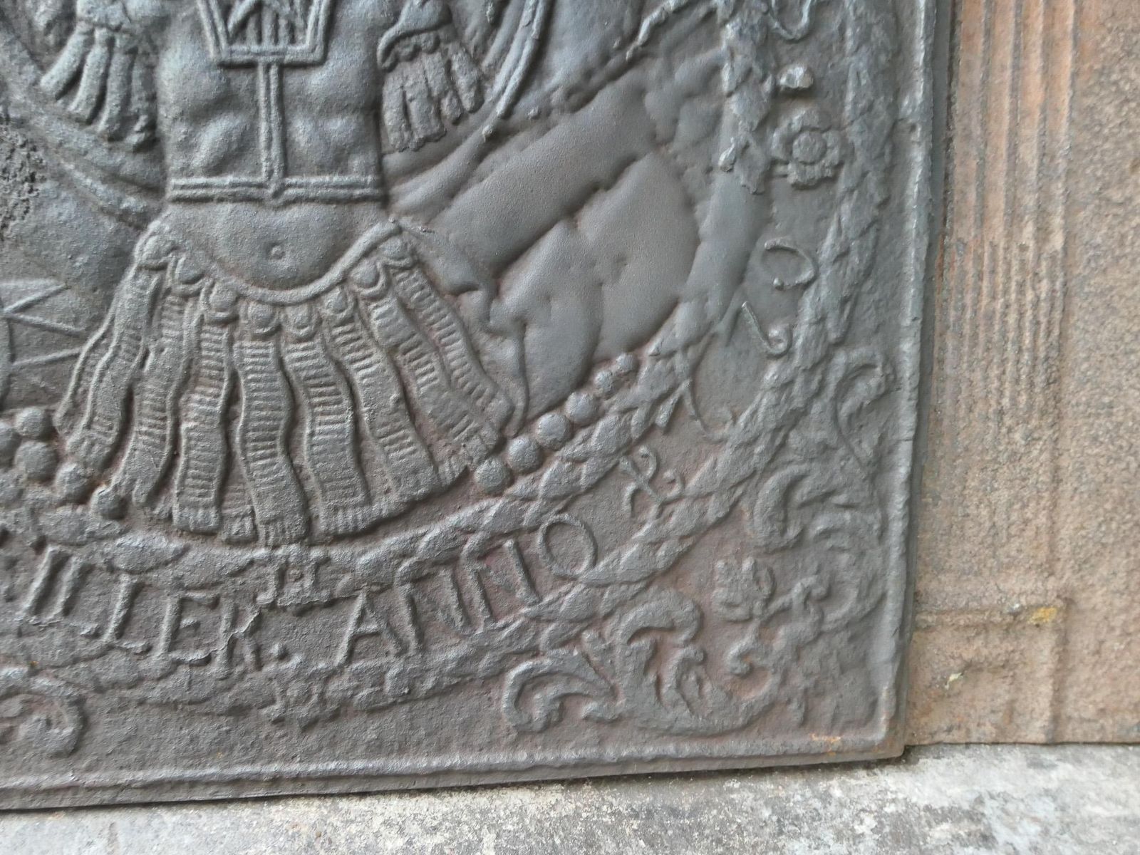 photo furniture German 'Coat Of Arms' Fireback / Backsplash. Louis XIV Style, 20th Century.