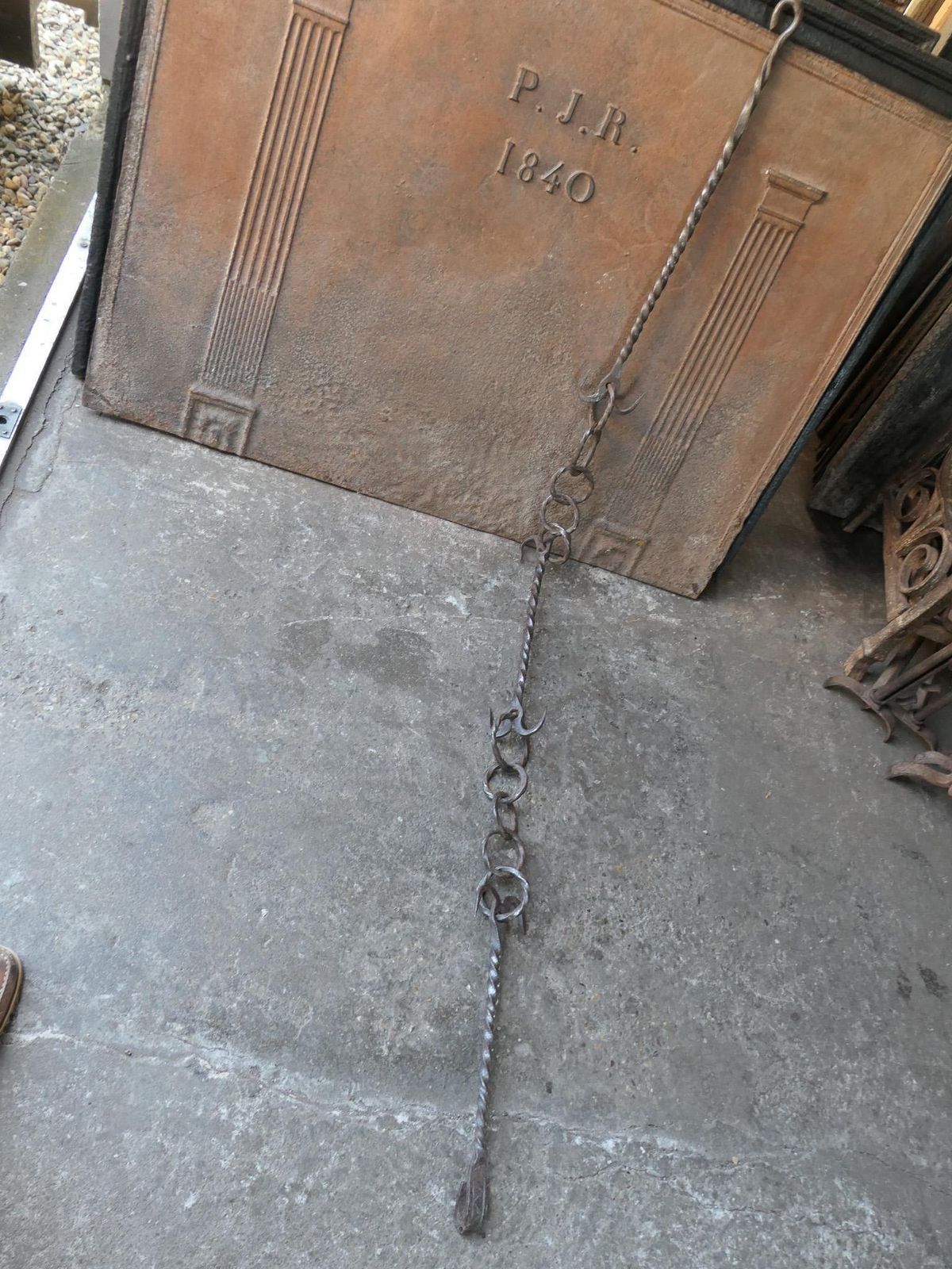 17th Century French Fireplace Trammel Or Pot Hanger, Louis XIV Period photo furniture