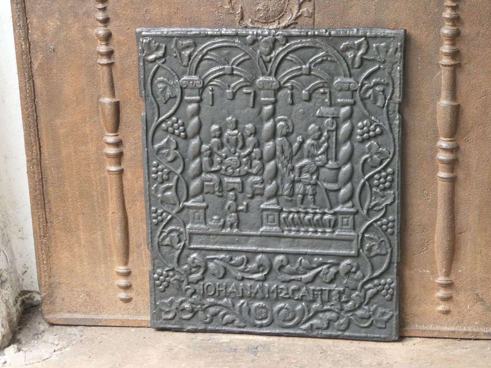 18th Century German Louis XV Period 'Religious Theme' Fireback / Backsplash photo for sale
