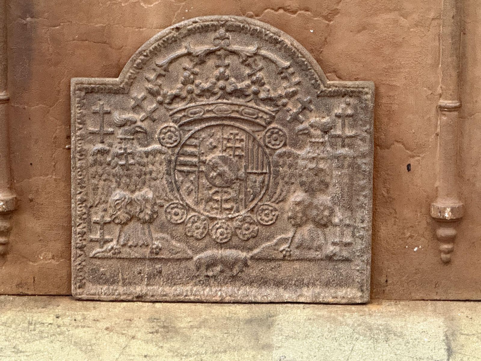 Early 18th Century French 'Arms Of Lorraine' Fireback / Backsplash photo furniture