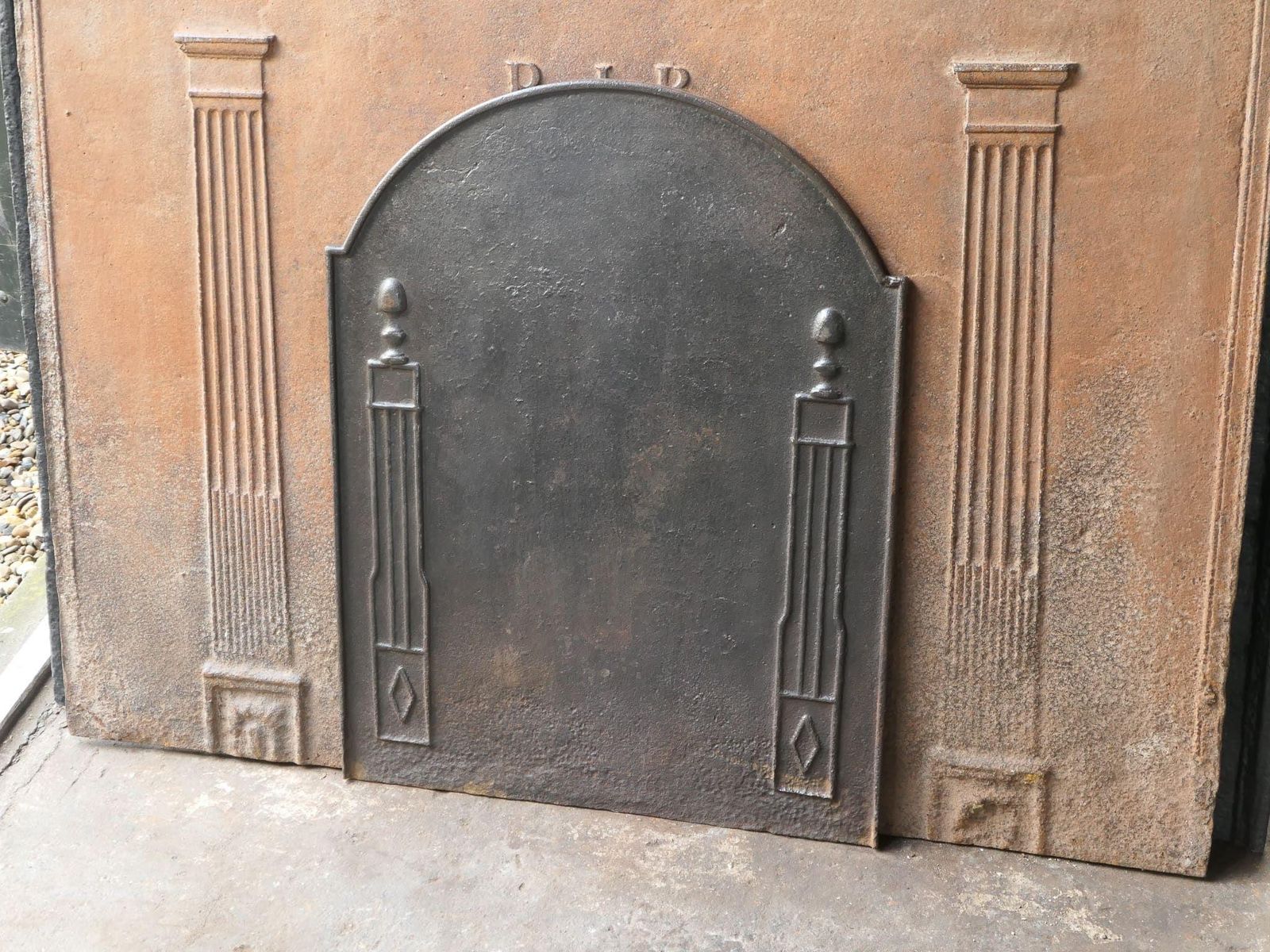 French 'Pillars Of Freedom' Fireback / Backsplash, Early 19th Century photo 593.0