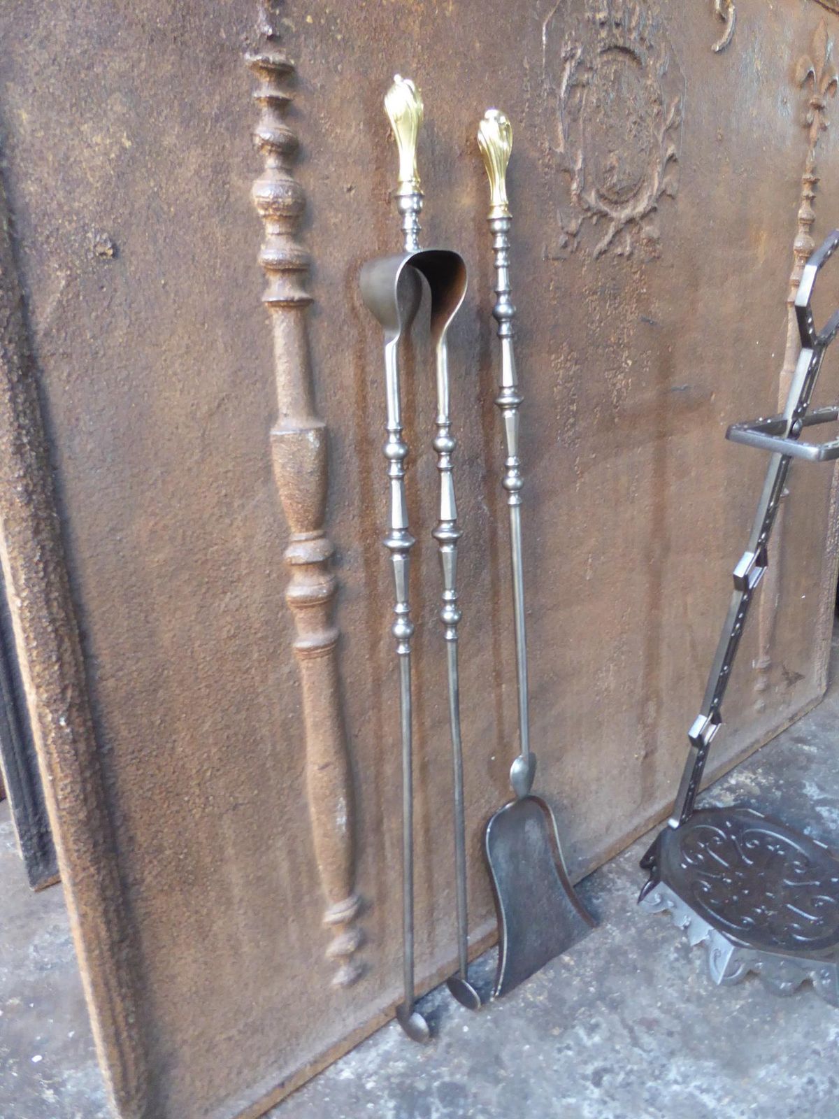 Home Fixtures Antique French Fireplace Tools Or Fire Tools, 19th 20th Century photo