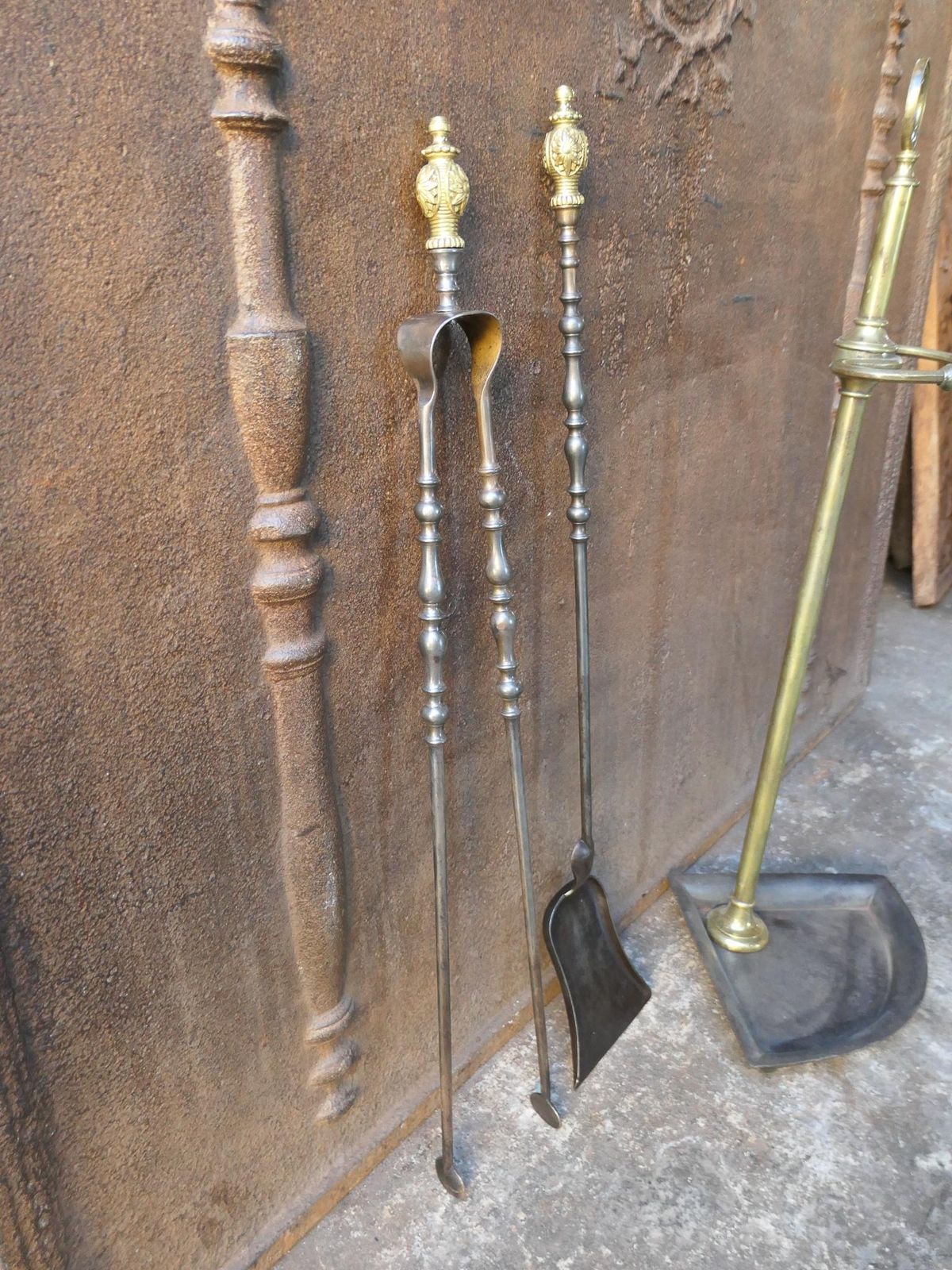 photo for sale 19th C. French Napoleon III Fireplace Tools