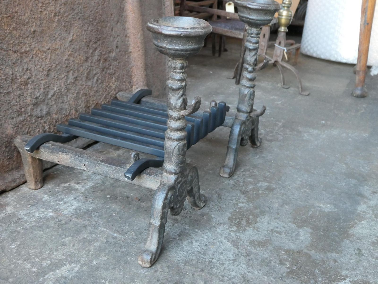 photo furniture Antique French Napoleon III Fire Grate, Fireplace Grate