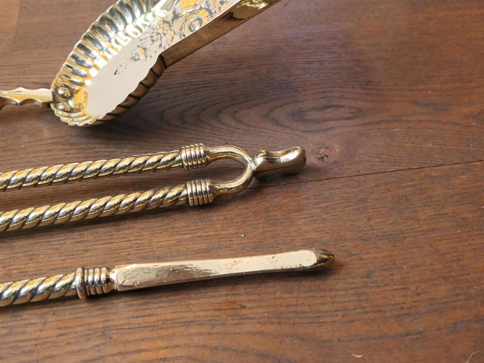 Antique English Fireplace Tools Or Fire Tools, 19th Century photo vintage