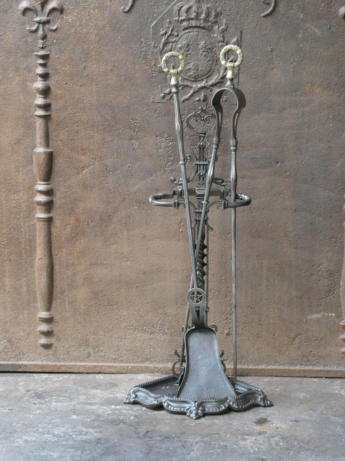 Large 19th Century French Napoleon III Fireplace Toolset photo furniture