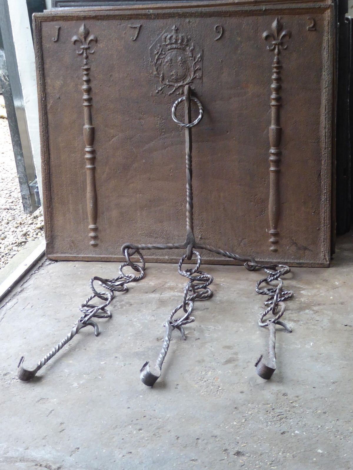 Large 17th Century French Fireplace Trammel Or Hanger photo for sale