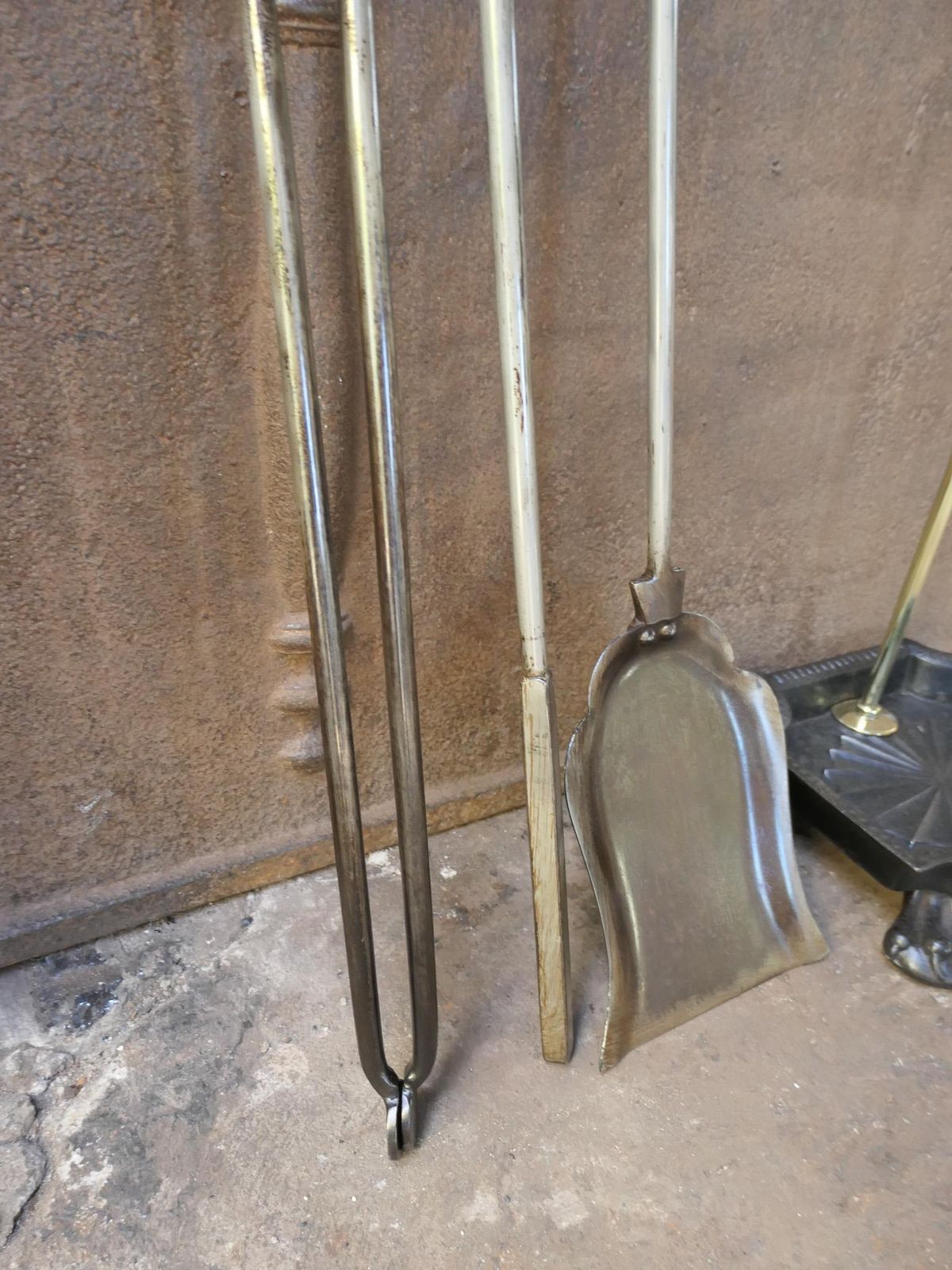 Home Fixtures English Victorian Fireplace Tools Or Companion Set, 19th Century photo