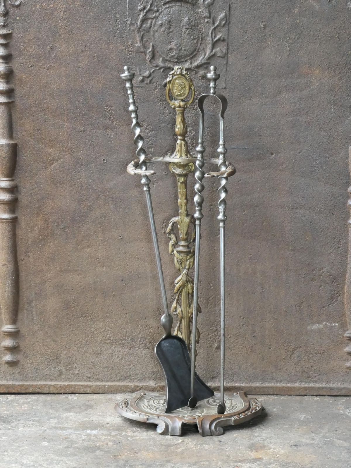 19th Century French Napoleon III Fireplace Toolset photo for sale