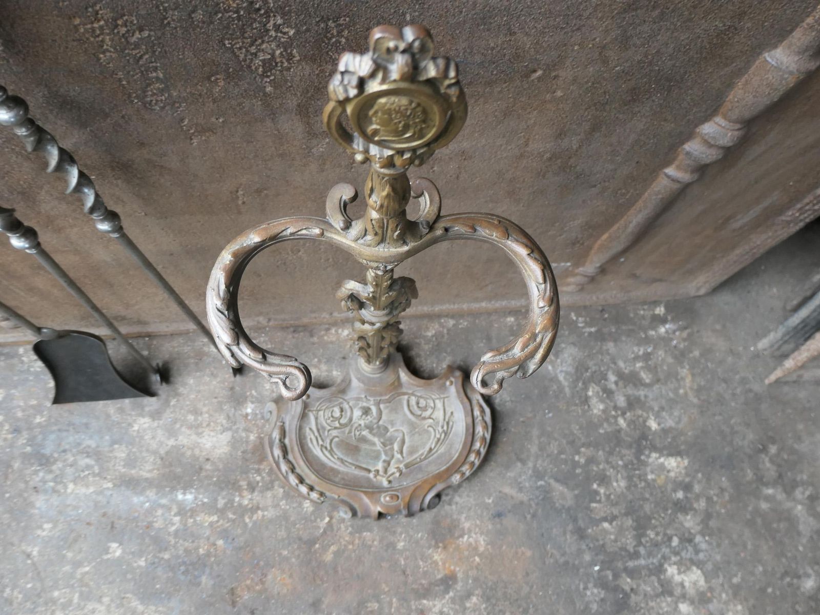 636.0 19th Century French Napoleon III Fireplace Toolset photo