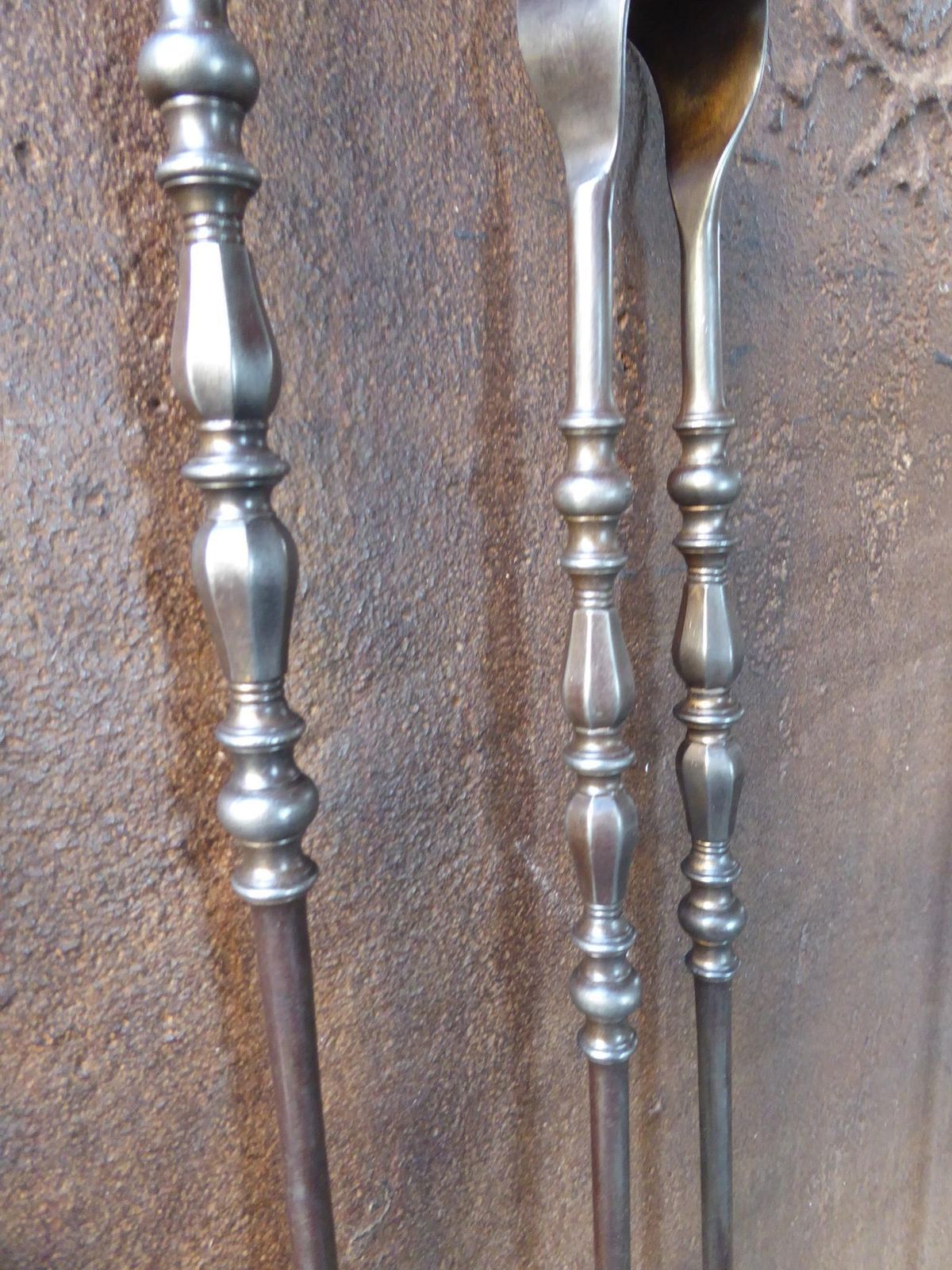 678.0 Antique French Fireplace Tools Or Fire Tools, 19th Century photo