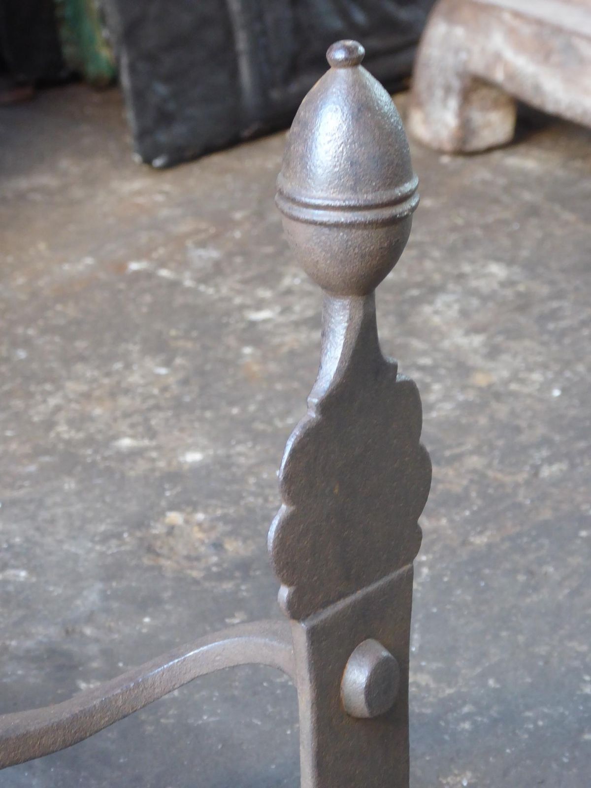Home Fixtures Antique French Napoleon III Fire Grate, Fireplace Grate, 19th Century photo