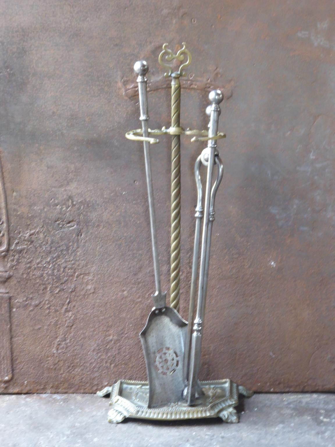 Antique English Victorian Fireplace Tools Or Fire Tools, 19th Century photo furniture