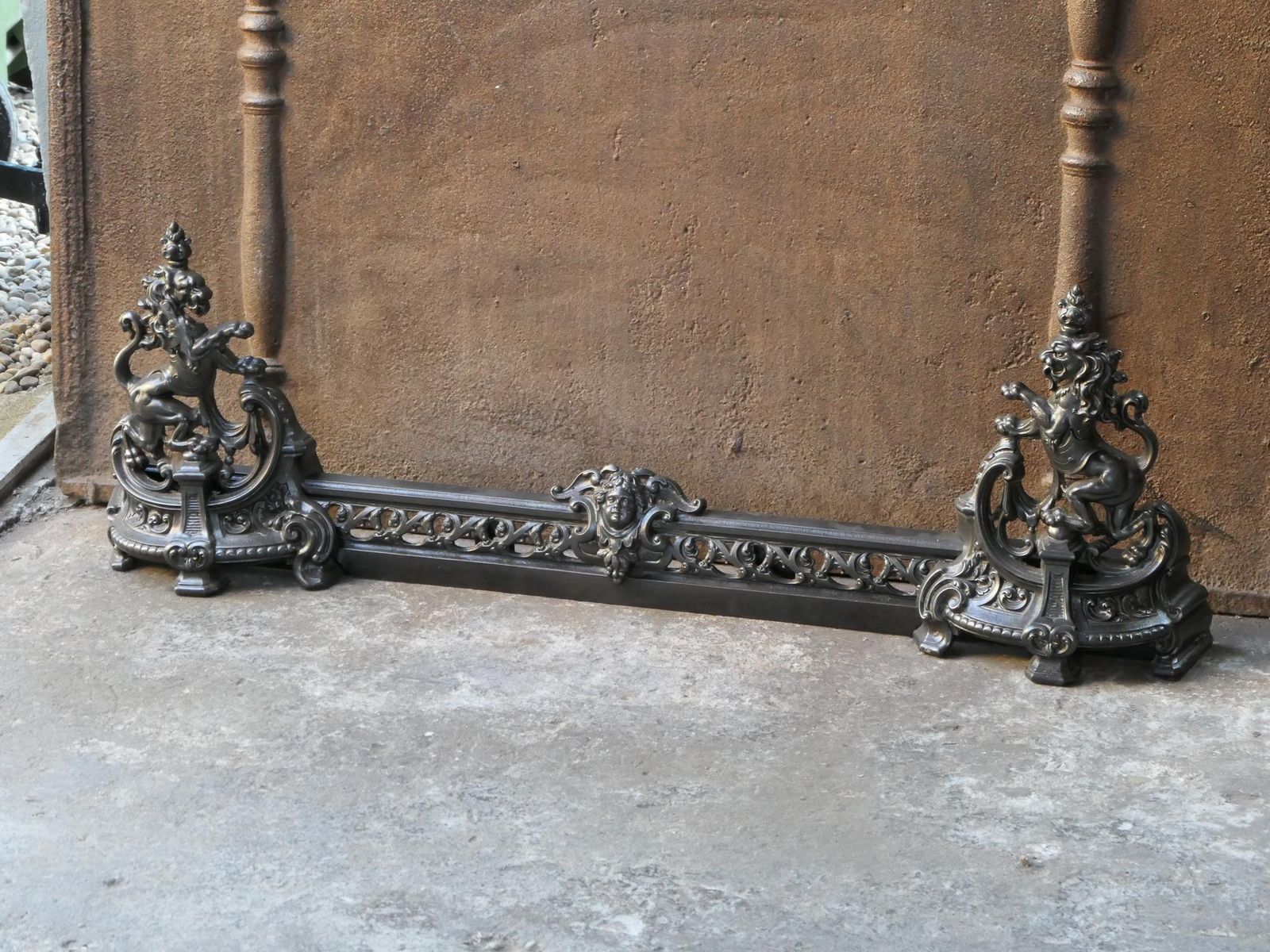 Antique French Fireplace Fender, 19th Century photo for sale