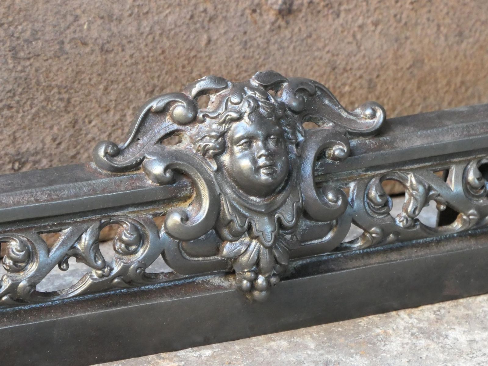 Antique French Fireplace Fender, 19th Century photo vintage