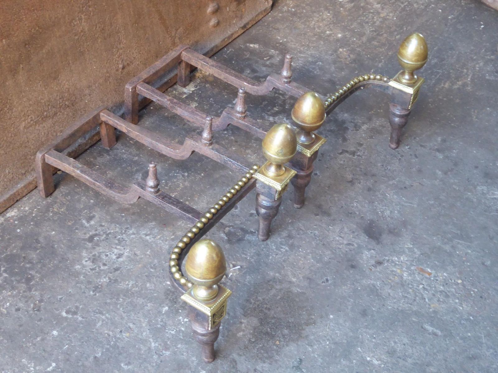 photo vintage Antique French Napoleon III Fire Grate, Fireplace Grate, 19th Century