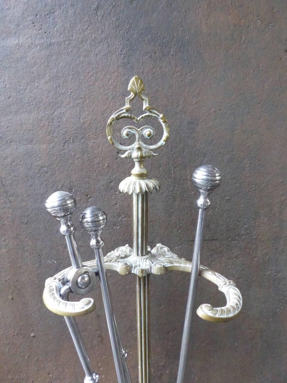19th Century English Fire Tools, Fireplace Tool Set photo for sale