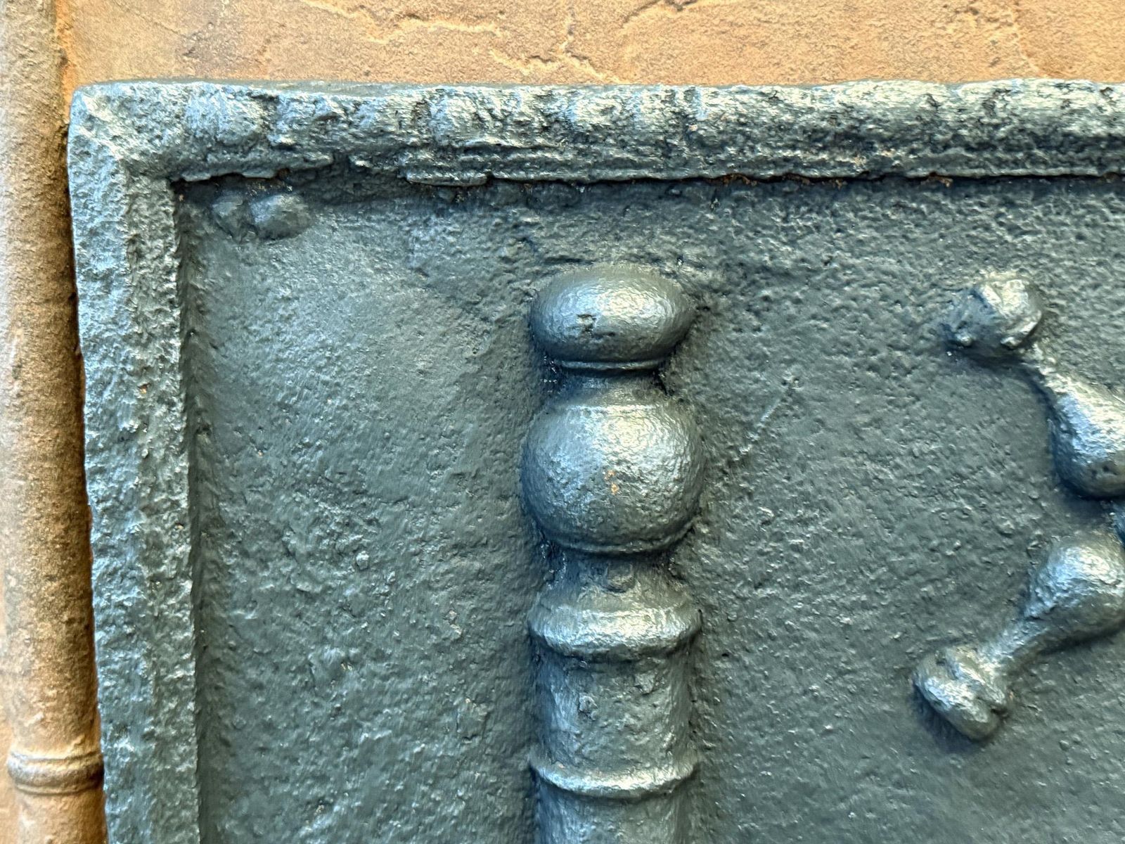 17th 18th Century French Louis XIV 'Saint Andrew's Cross' Fireback / Backsplash. photo vinterior