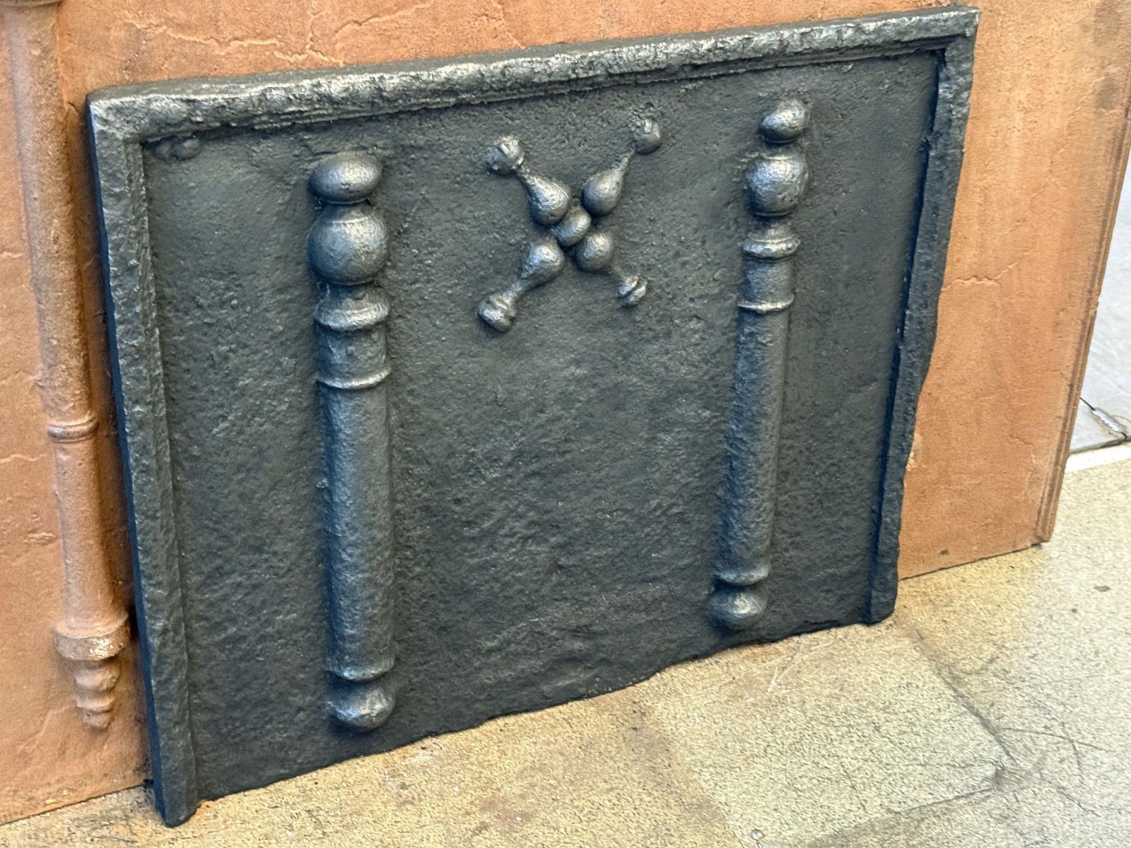 17th 18th Century French Louis XIV 'Saint Andrew's Cross' Fireback / Backsplash. photo buy
