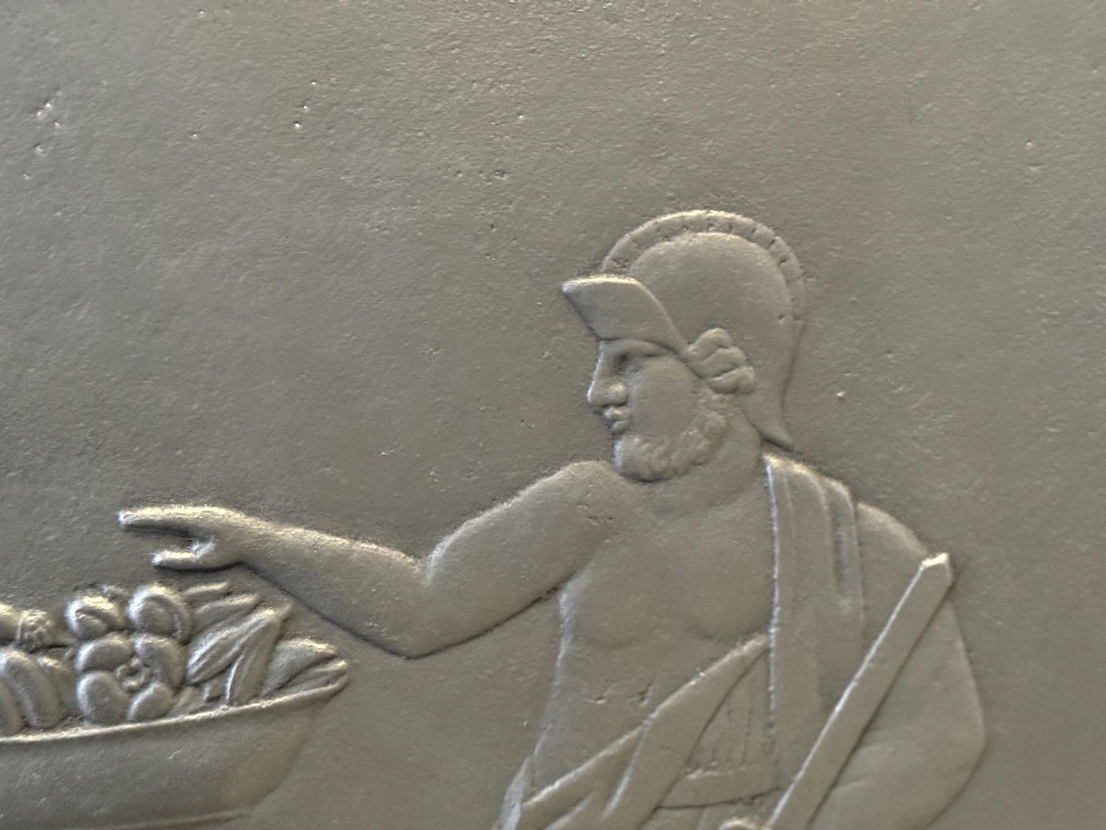 19th Century French 'Roman Scene' Fireback / Backsplash, Napoleon III Period photo vintage