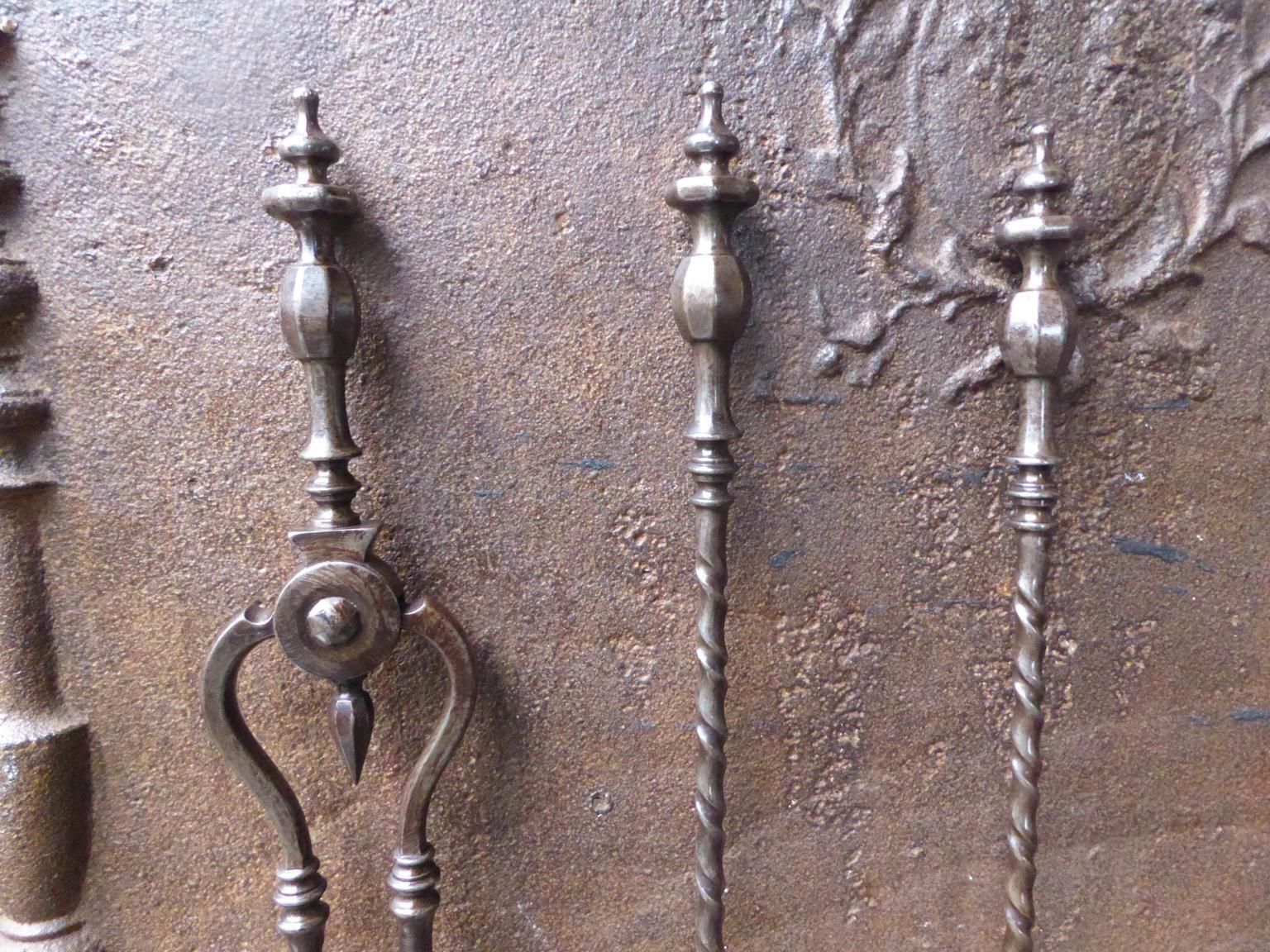 English Georgian Fireplace Tool Set Or Fire Irons, 18th 19th Century photo furniture