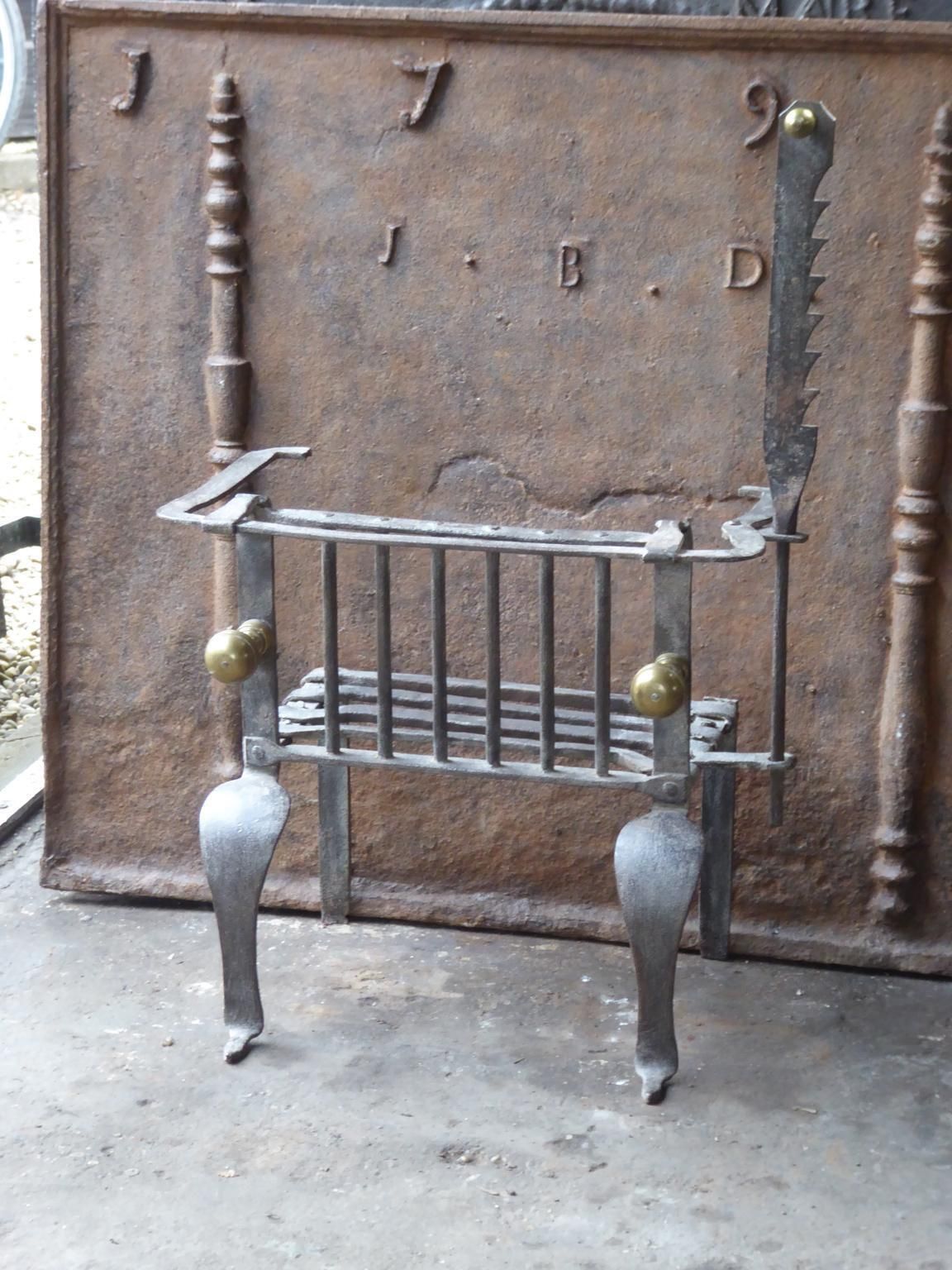 18th 19th Century Belgian Neoclassical Fireplace Grate Or Fire Basket photo for sale
