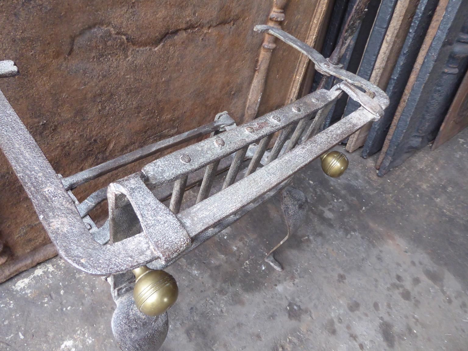 photo for sale 18th 19th Century Belgian Neoclassical Fireplace Grate Or Fire Basket