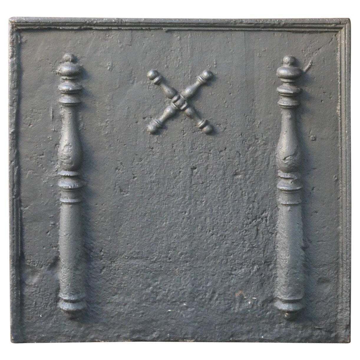 17th 18th Century French Louis XIV 'Saint Andrew's Cross' Fireback / Backsplash