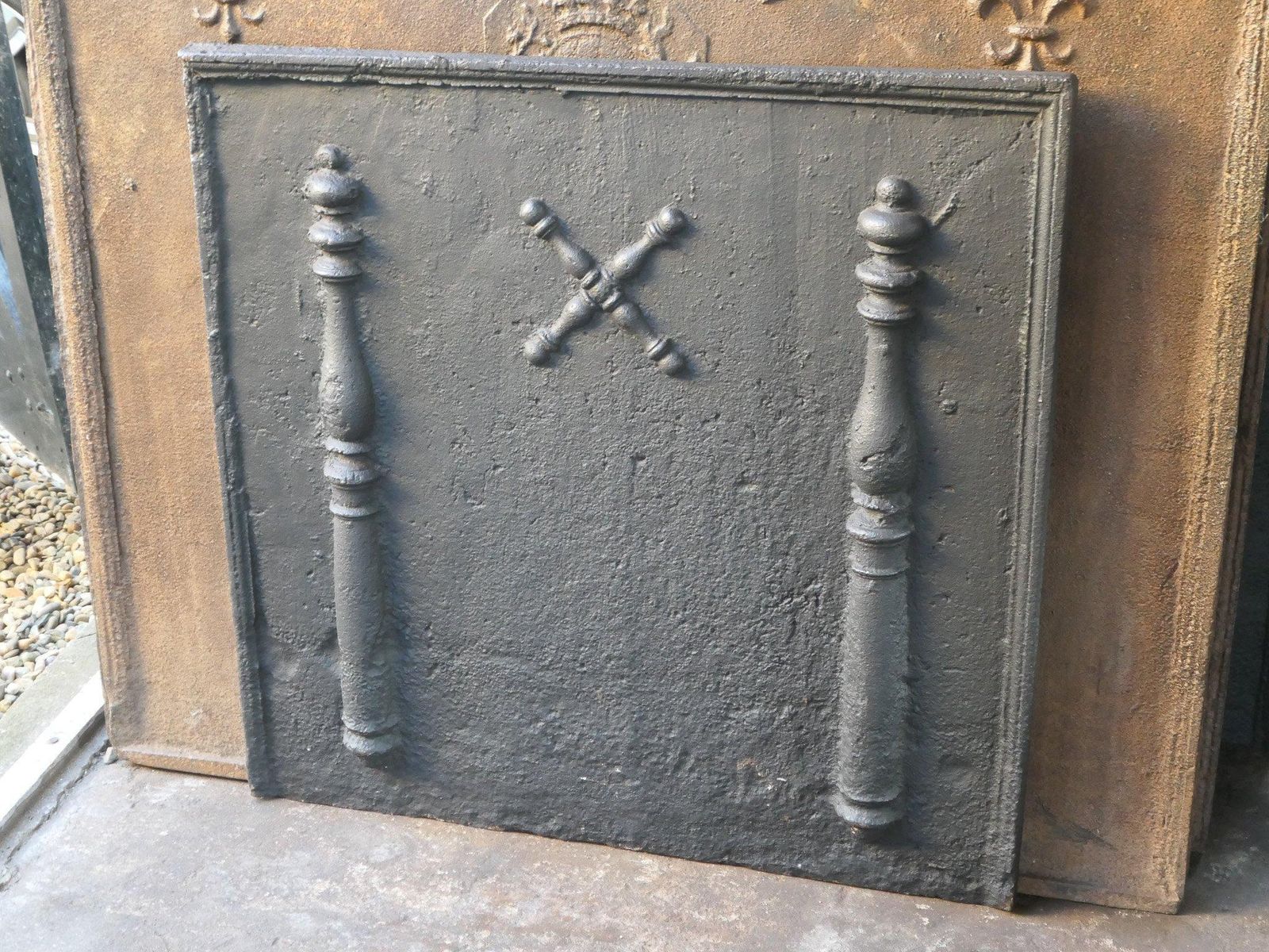 17th 18th Century French Louis XIV 'Saint Andrew's Cross' Fireback / Backsplash photo 1088.0
