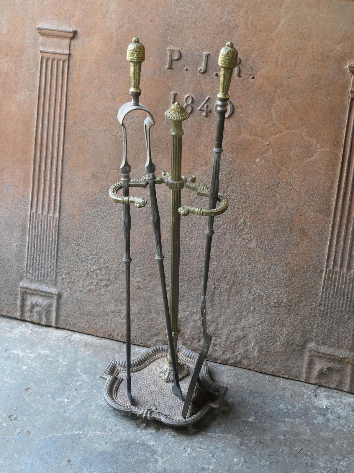 Large 18th   19th C. French Neoclassical Fireplace Poker Set photo vinterior
