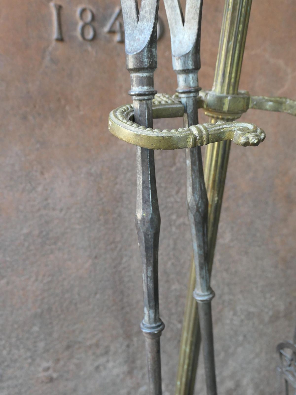 photo vintage Large 18th   19th C. French Neoclassical Fireplace Poker Set
