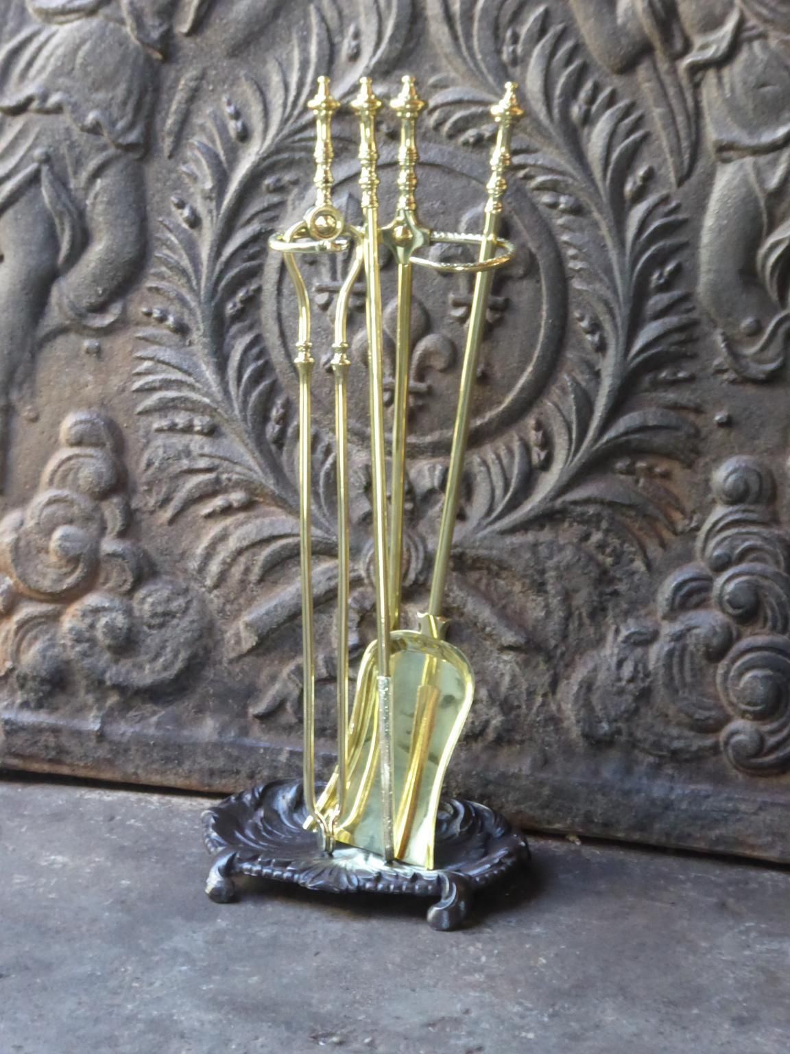 English Set Of Fireplace Tools, Victorian Companion Set, 19th Century photo furniture