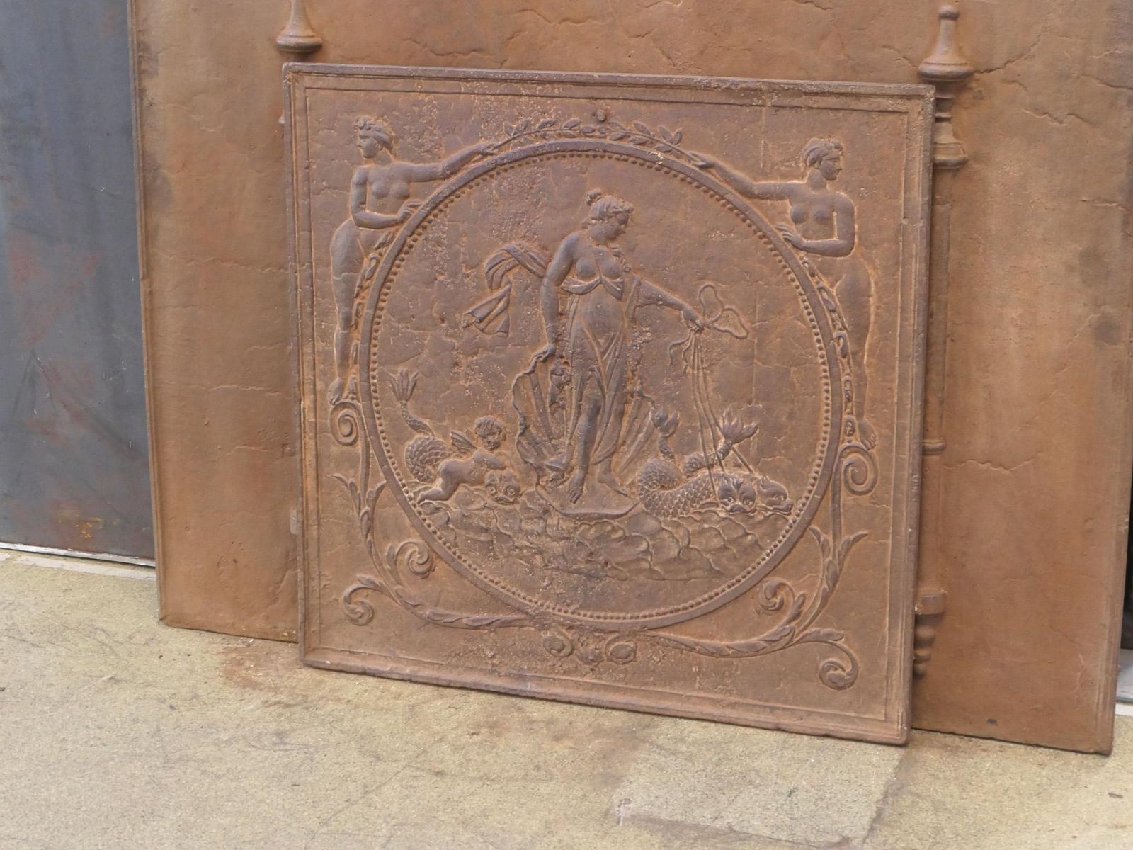 French Neoclassical Period Fireback / Backsplash, 18th/19th Century photo 1088.0