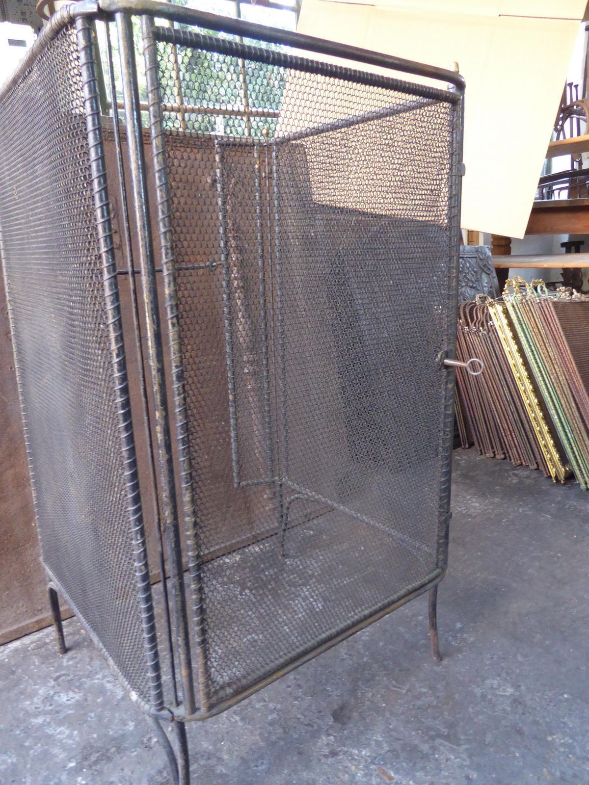 Home Fixtures Antique French Napoleon III Fireplace Screen Or Fire Screen, 19th Century photo